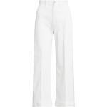 Pantalones acampanados blancos de algodón informales Ralph Lauren Lauren talla M para mujer 
