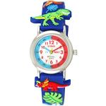 Ravel Reloj infantil para profesor de tiempo, Dinosaurios azules, Correa