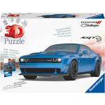 Ravensburger - 3D Puzzle Dodge Challenger Hellcat Blu, Vehiculos, 108 Piezas, 10+ Años