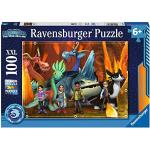 Ravensburger- Cómo Entrenar a tu dragón Infantil 13379 9 Mundos – 100 Piezas XXL Dragons Puzzle para niños a Partir de 6 años