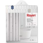 Cortinas blancas de PVC de baño opacas Rayen 200x180 