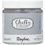 Rayher Pintura chalky finish, gris piedra, estilo vintage, shabby chic y rústico,118 ml, 38867558