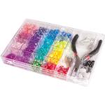 Pendientes strass multicolor de plástico floreados Rayher Hobby 