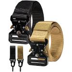 Cinturones marrones con gancho  largo 125 transpirables militares para hombre 