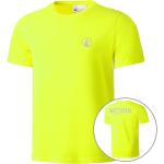 Camisetas deportivas amarillas de algodón manga corta con cuello redondo talla M de materiales sostenibles para hombre 