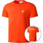 Camisetas deportivas naranja de algodón manga corta con cuello redondo talla S de materiales sostenibles para hombre 