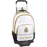 Real Madrid Mochila Adaptable 42cm con Carro portamochilas 1ª Equipación 18/19 Tiempo Libre y Sportwear, Adultos Unisex, Multicolor (Multicolor), 42 cm
