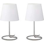 Lámparas blancas de tela de rosca E14 de mesa rebajadas 