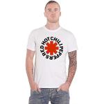Red Hot Chili Peppers Camiseta de Manga Corta Asterisco de la Banda (Blanco)