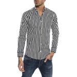 Camisas negras de algodón de manga larga manga larga marineras con rayas Redbridge talla XL para hombre 
