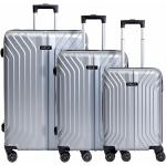 Set de maletas plateado redolz para mujer 