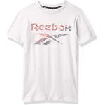 Camisetas blancas de algodón de algodón infantiles informales con logo Reebok 12 años 