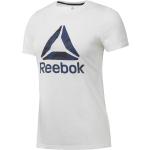Camisetas deportivas blancas de poliester rebajadas con cuello redondo Reebok Workout talla S para mujer 