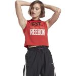 Camisetas deportivas rojas de algodón sin mangas Reebok talla S para mujer 