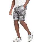 Pantalones cortos deportivos grises de poliester rebajados de camuflaje Reebok Identity talla XL de materiales sostenibles para hombre 