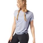Camisetas azules de poliester de fitness Reebok Burnout talla S de materiales sostenibles para mujer 