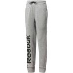 Pantalones grises de poliester de deporte infantiles rebajados con logo Reebok 8 años 