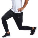 Pantalones negros de poliester de fitness rebajados Reebok Workout talla L para hombre 