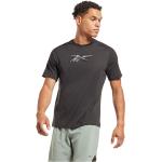 Camisetas deportivas grises de poliester rebajadas Reebok Speedwick talla XL de materiales sostenibles para hombre 