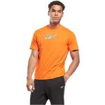 Camisetas deportivas naranja de poliester rebajadas Reebok Speedwick talla S de materiales sostenibles para hombre 