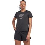 Shorts negros de poliester de running rebajados Reebok Speedwick talla M de materiales sostenibles para mujer 