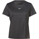 Camisetas negras de poliester de running rebajadas Reebok Speedwick talla S de materiales sostenibles para mujer 