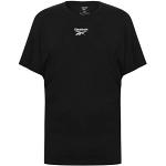 Camisetas deportivas negras de algodón manga corta con cuello redondo Reebok talla XS para hombre 