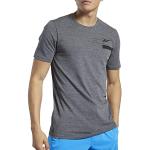 Camisetas deportivas negras de algodón manga corta con cuello redondo Reebok talla XS para hombre 