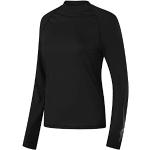 Tops deportivos negros manga larga con cuello redondo transpirables Reebok talla M para mujer 