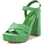 Sandalias verdes de tela de verano con hebilla REFRESH talla 41 para mujer 