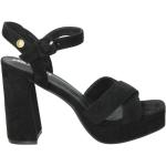 Sandalias negras de tela de tacón rebajadas REFRESH talla 39 para mujer 