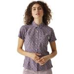 Camisas lila de poliester de cuadros  rebajadas manga corta a cuadros Regatta talla XXL para mujer 