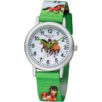 Relojes verdes de nailon de pulsera analógicos Regent infantiles 
