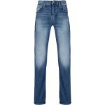 Jeans stretch azules de poliester rebajados ancho W30 largo L33 con logo Armani Exchange para hombre 