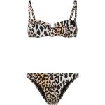 Bikinis beige con aros rebajados leopardo talla M para mujer 