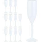 Copas blancas de plástico de champagne rebajadas de 150 ml anti roturas Relaxdays en pack de 12 piezas 