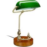 Lámparas verdes de metal de rosca E27 de mesa vintage Relaxdays 