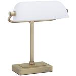 Lámparas blancas de metal de mesa vintage Relaxdays 