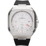Relojes blancos de acero inoxidable de pulsera impermeables con GMT / Dual Tiempo Automático Zafiro Cronógrafo para hombre 