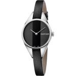 Relojes negros de plata Calvin Klein para mujer 