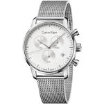 Relojes blancos de plata Calvin Klein con acabado pulido para hombre 