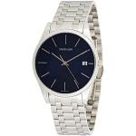 Relojes azules de acero inoxidable de pulsera rebajados Cuarzo analógicos con correa de plata Calvin Klein para hombre 