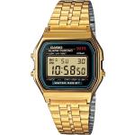 Relojes dorados de acero inoxidable de pulsera con alarma Automático digital vintage Casio para mujer 