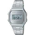 Relojes grises de acero inoxidable de pulsera con alarma Automático con correa de plata vintage Casio para mujer 