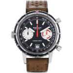 Relojes negros de acero inoxidable de pulsera con fecha Mecánico Cronógrafo Breitling para hombre 