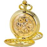 Relojes dorados con cadena para San Valentín Mecánico vintage para hombre 