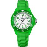 Relojes verdes de silicona de pulsera para navidad impermeables Cuarzo analógicos 3 Bar infantiles 
