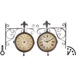 Relojes marrones de metal con estación floreados Esschert Design 
