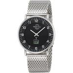 Relojes negros de acero inoxidable de pulsera impermeables con calendario perpetuo digital con correa de acero 5 Bar para hombre 