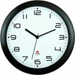 Archivo 2000 - Reloj de Pared Negro Metal Cristal ø 30 cm Blanco Redondo